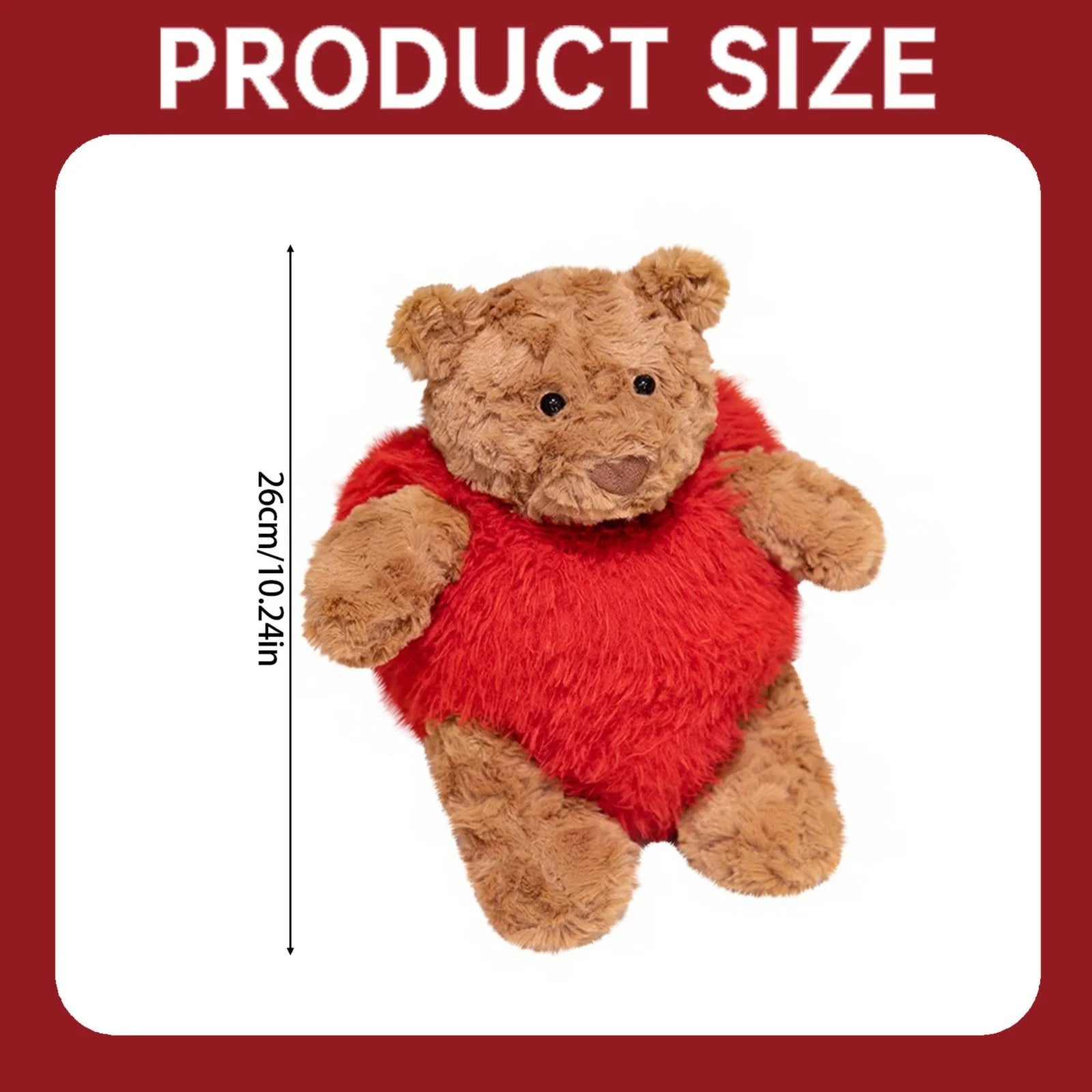 Jellycat Bartholomew Bear 'Heartthrob' Heart Soft Toy 26Cm Lazy Plush Animal Pillow Doll Toy Gift for Girlfriend Kid on Birthday Valentine'S Day Christmas