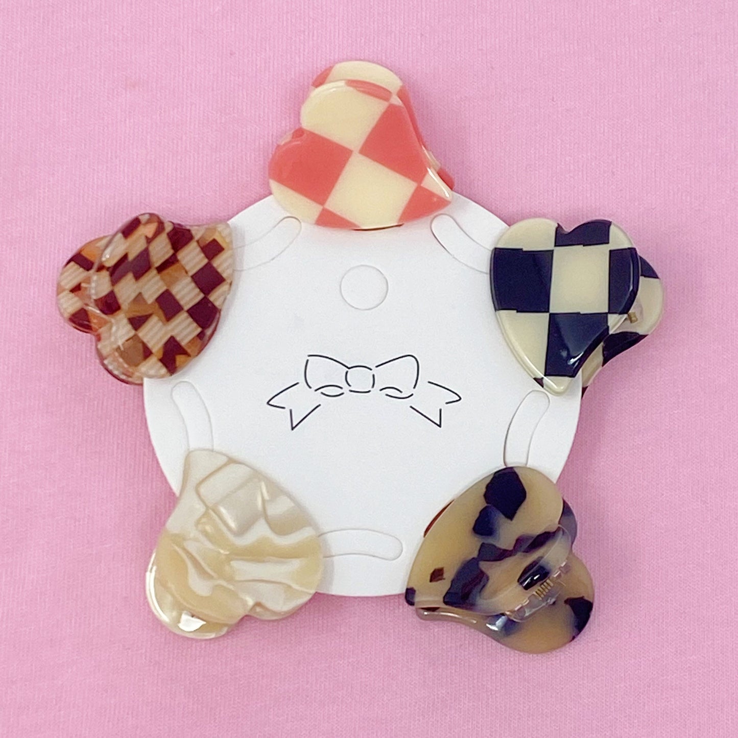 Precious Heart Hair Claw Set