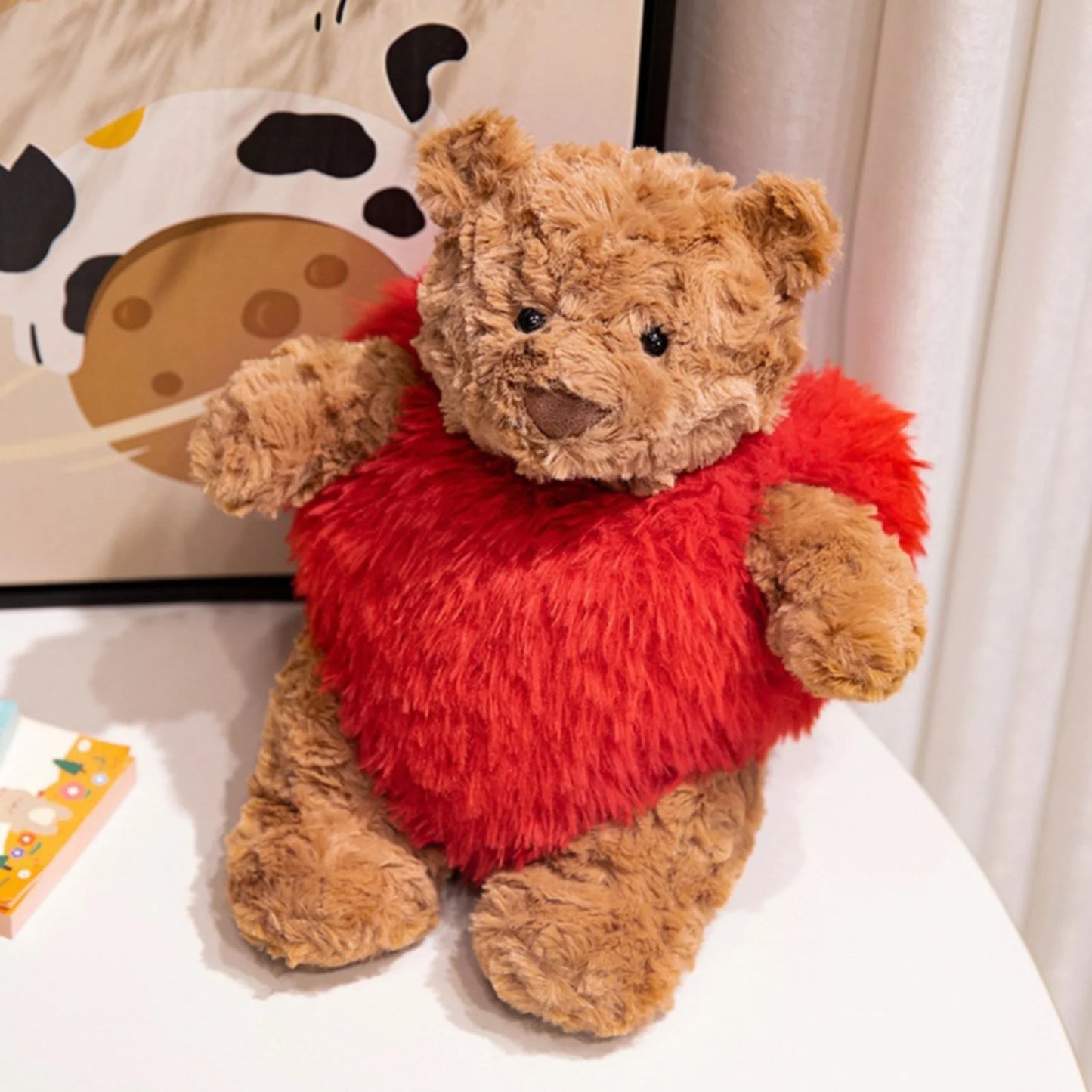 Jellycat Bartholomew Bear 'Heartthrob' Heart Soft Toy 26Cm Lazy Plush Animal Pillow Doll Toy Gift for Girlfriend Kid on Birthday Valentine'S Day Christmas