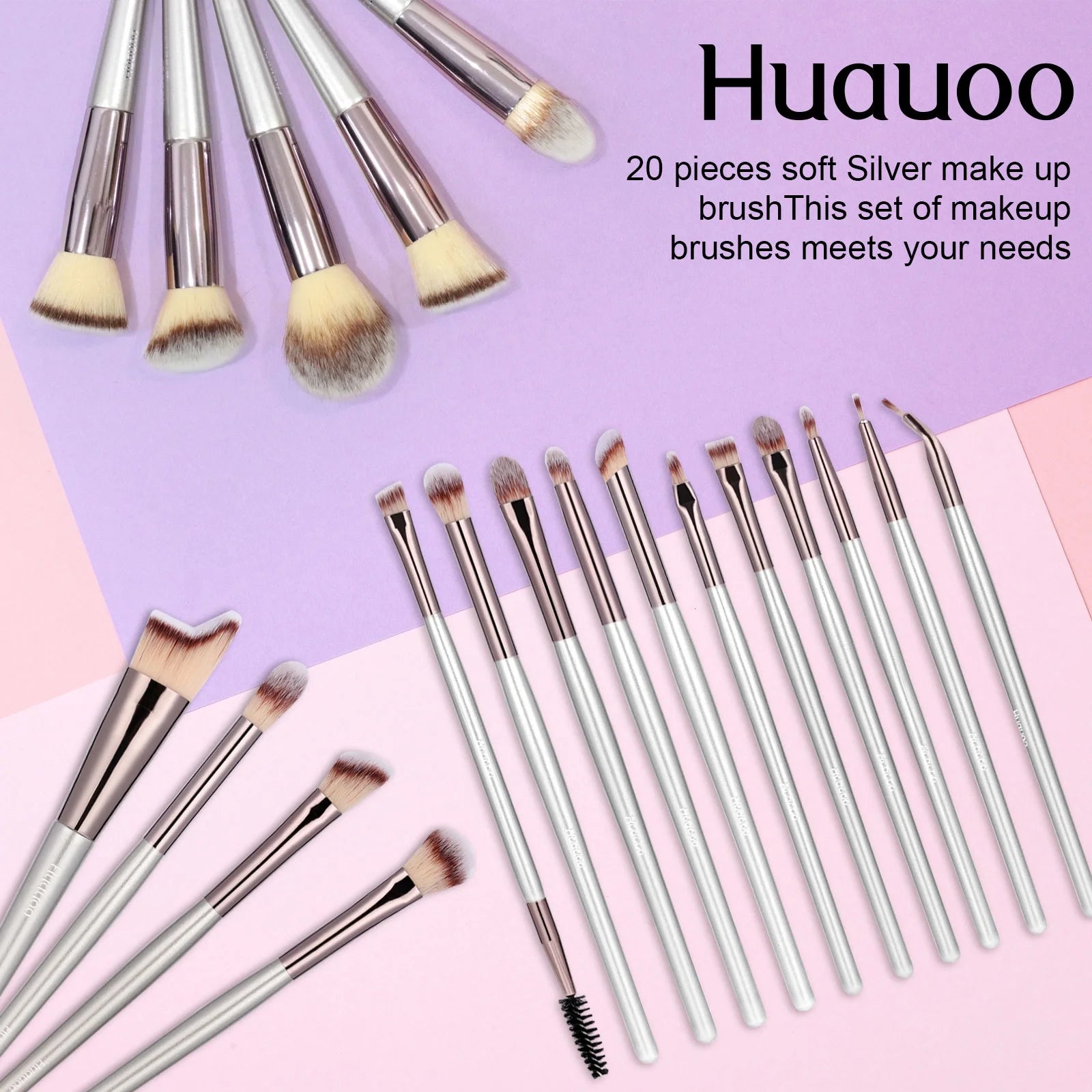 Makeup Brush Set 20 Pcs, Foundation Powder Concealers Eye Shadows Blush Makeup Brushes