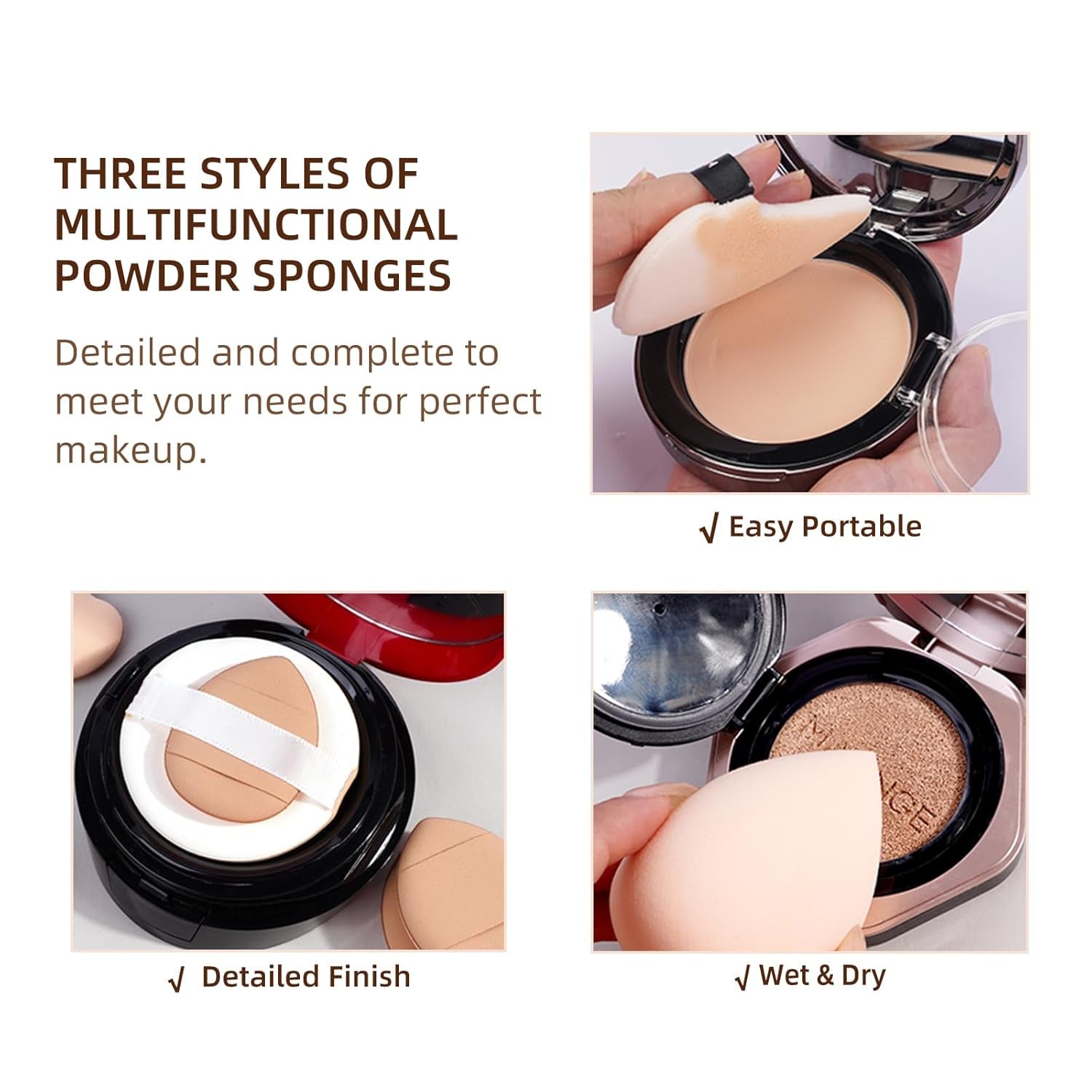 Makeup Brush Set 15 Pcs Makeup Tool Set Premium Synthetic Foundation Powder Concealers Eye Shadows Blush Brush Set with Makeup Brushes Bag (Beige)