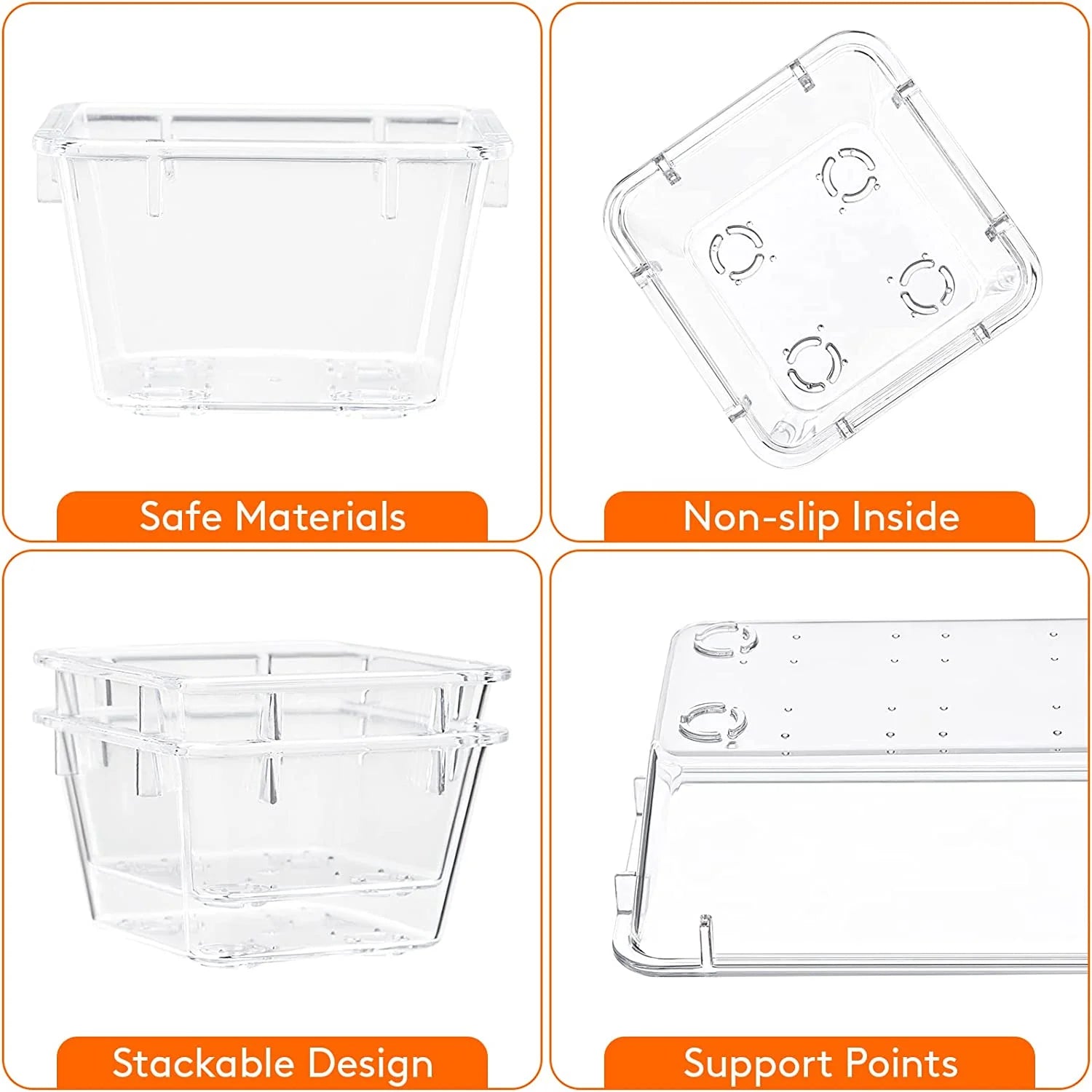 25 PCS Clear Plastic Drawer Organizer Set, 4-Size Desk Drawer Divider for Pencils, Makeup, Jewelry, Gadgets in Office, Kitchen, Bedroom, Bathroom